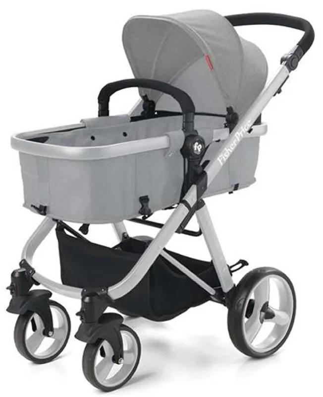 Carrinho de Bebê Berço Com Moisés Hero TS Até 15Kg Fisher Price